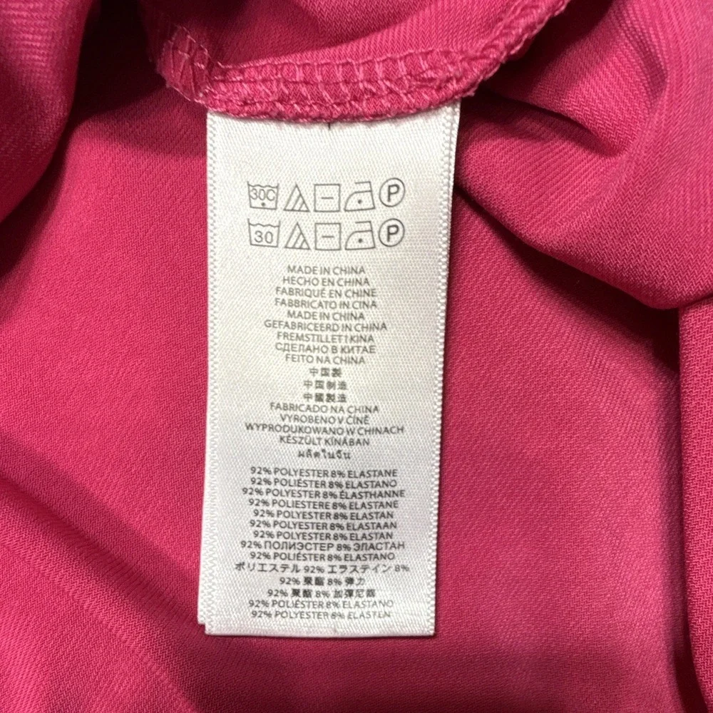Michael Kors Pink Cowl Neck Zip Accent Knit Blouse XL Long Sleeve Stretch Top